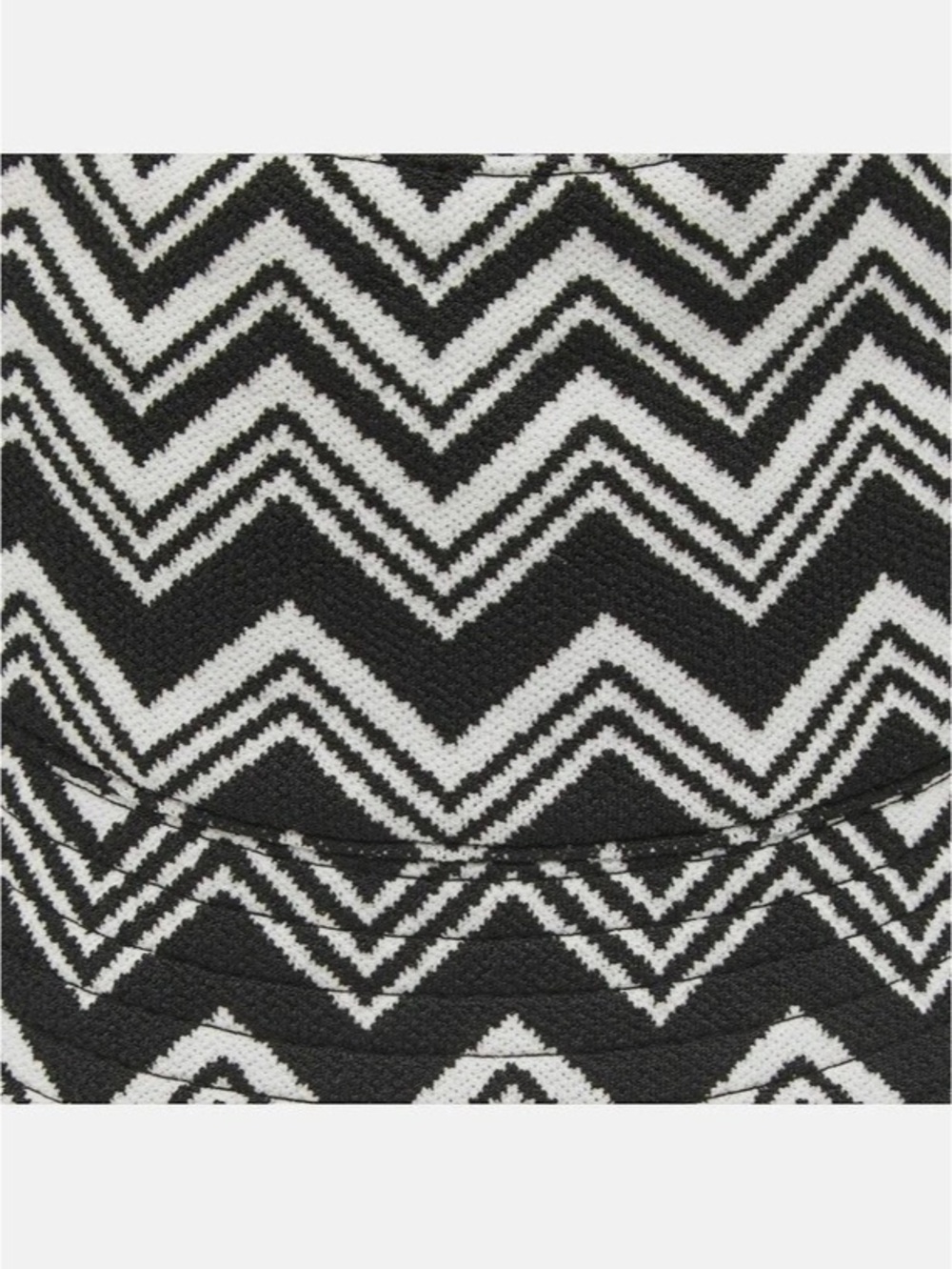 NWT Missoni Monochrome Zigzag Knit Bucket Hat One Size - Picture 2 of 5